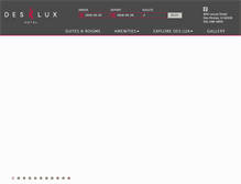 Tablet Screenshot of desluxhotel.com